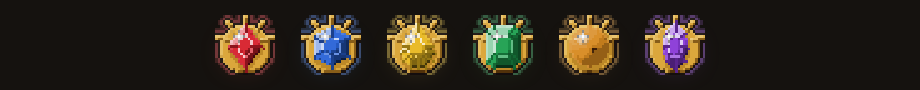 The six elemental gems